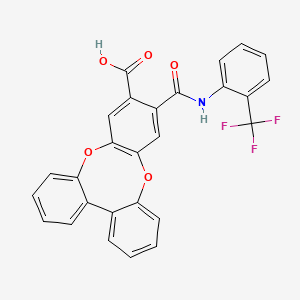 12-[[2-(Trifluoromethyl)phenyl]carbamoyl]-8,15-dioxatetracyclo[14.4.0.02,7.09,14]icosa-1(20),2,4,6,9(14),10,12,16,18-nonaene-11-carboxylic acid