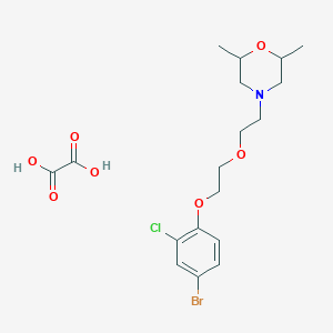 4-[2-[2-(4-Bromo-2-chlorophenoxy)ethoxy]ethyl]-2,6-dimethylmorpholine;oxalic acid