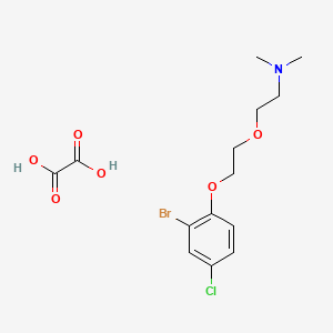 molecular formula C14H19BrClNO6 B4044557 {2-[2-(2-溴-4-氯苯氧基)乙氧基]乙基}二甲胺草酸盐 