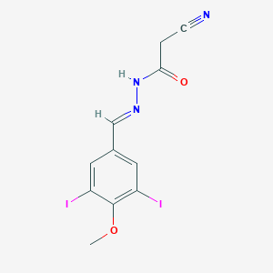 molecular formula C11H9I2N3O2 B404456 2-cyano-N'-(3,5-diiodo-4-methoxybenzylidene)acetohydrazide 