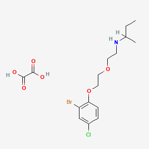 molecular formula C16H23BrClNO6 B4044576 草酸 N-{2-[2-(2-溴-4-氯苯氧基)乙氧基]乙基}-2-丁胺 