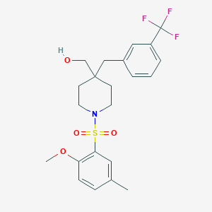 {1-[(2-methoxy-5-methylphenyl)sulfonyl]-4-[3-(trifluoromethyl)benzyl]-4-piperidinyl}methanol