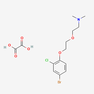 molecular formula C14H19BrClNO6 B4044585 2-[2-(4-bromo-2-chlorophenoxy)ethoxy]-N,N-dimethylethanamine;oxalic acid 