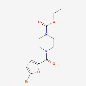 molecular formula C12H15BrN2O4 B4044591 ethyl 4-(5-bromo-2-furoyl)-1-piperazinecarboxylate 