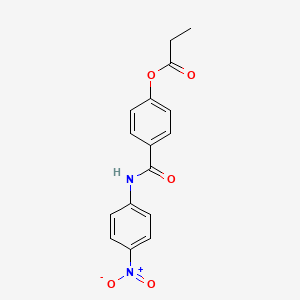 molecular formula C16H14N2O5 B4044601 4-[(4-nitrophenyl)carbamoyl]phenyl propanoate CAS No. 690989-64-1