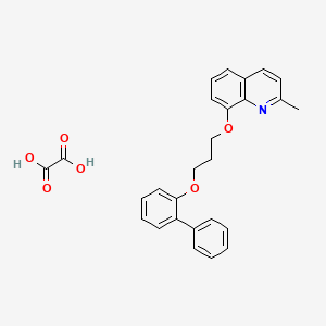 molecular formula C27H25NO6 B4044604 8-[3-(2-联苯氧基)丙氧基]-2-甲基喹啉草酸盐 