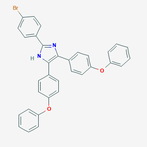 molecular formula C33H23BrN2O2 B404461 2-(4-bromophenyl)-4,5-bis[4-(phenyloxy)phenyl]-1H-imidazole 