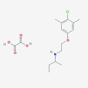 N-[2-(4-chloro-3,5-dimethylphenoxy)ethyl]butan-2-amine;oxalic acid