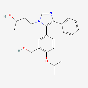 molecular formula C23H28N2O3 B4044644 4-{5-[3-(羟甲基)-4-异丙氧苯基]-4-苯基-1H-咪唑-1-基}丁烷-2-醇 