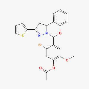 5-bromo-2-methoxy-4-[2-(2-thienyl)-1,10b-dihydropyrazolo[1,5-c][1,3]benzoxazin-5-yl]phenyl acetate