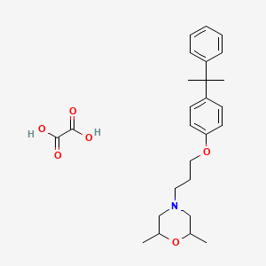 2,6-Dimethyl-4-[3-[4-(2-phenylpropan-2-yl)phenoxy]propyl]morpholine;oxalic acid