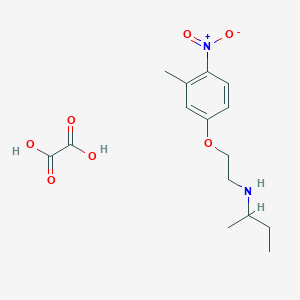 molecular formula C15H22N2O7 B4044709 N-[2-(3-methyl-4-nitrophenoxy)ethyl]butan-2-amine;oxalic acid 