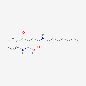 molecular formula C18H24N2O3 B404471 2-(2,4-dihydroxyquinolin-3-yl)-N-heptylacetamide CAS No. 300835-51-2