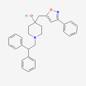 molecular formula C29H30N2O2 B4044716 1-(2,2-二苯乙基)-4-[(3-苯基-5-异恶唑基)甲基]-4-哌啶醇 