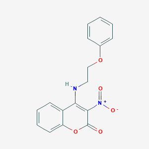 3-nitro-4-[(2-phenoxyethyl)amino]-2H-chromen-2-one