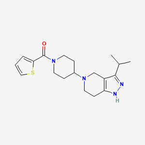 [4-(3-Propan-2-yl-1,4,6,7-tetrahydropyrazolo[4,3-c]pyridin-5-yl)piperidin-1-yl]-thiophen-2-ylmethanone