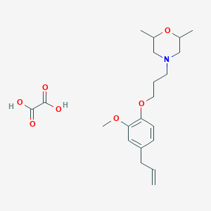 molecular formula C21H31NO7 B4044761 4-[3-(2-Methoxy-4-prop-2-enylphenoxy)propyl]-2,6-dimethylmorpholine;oxalic acid 