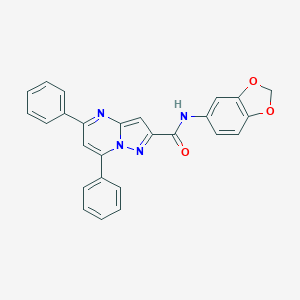 N-(1,3-benzodioxol-5-yl)-5,7-diphenylpyrazolo[1,5-a]pyrimidine-2-carboxamide