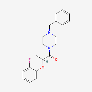 molecular formula C20H23FN2O2 B4044791 1-(4-Benzylpiperazin-1-yl)-2-(2-fluorophenoxy)propan-1-one 