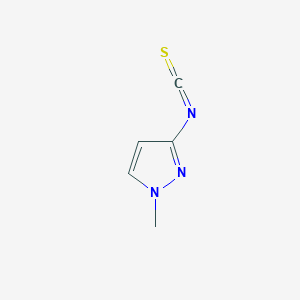 molecular formula C5H5N3S B040448 3-异硫氰酸-1-甲基-1H-吡唑 CAS No. 114874-28-1