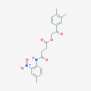 molecular formula C21H22N2O6 B4044819 2-(3,4-二甲苯基)-2-氧代乙基 4-[(4-甲基-2-硝基苯基)氨基]-4-氧代丁酸酯 