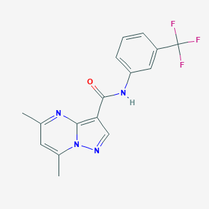 5,7-dimethyl-N-[3-(trifluoromethyl)phenyl]pyrazolo[1,5-a]pyrimidine-3-carboxamide