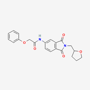 molecular formula C21H20N2O5 B4044825 N-[1,3-dioxo-2-(tetrahydro-2-furanylmethyl)-2,3-dihydro-1H-isoindol-5-yl]-2-phenoxyacetamide 