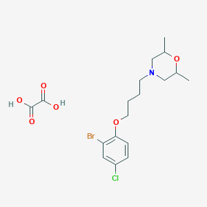 molecular formula C18H25BrClNO6 B4044832 4-[4-(2-溴-4-氯苯氧基)丁基]-2,6-二甲基吗啉草酸盐 