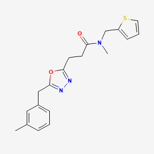 molecular formula C19H21N3O2S B4044844 N-甲基-3-[5-(3-甲基苄基)-1,3,4-恶二唑-2-基]-N-(2-噻吩基甲基)丙酰胺 