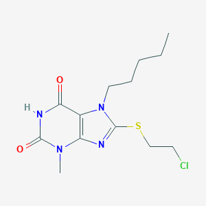 8-[(2-chloroethyl)sulfanyl]-3-methyl-7-pentyl-3,7-dihydro-1H-purine-2,6-dione