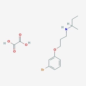 molecular formula C15H22BrNO5 B4044881 N-[3-(3-溴苯氧基)丙基]-2-丁胺草酸盐 