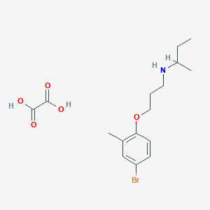 molecular formula C16H24BrNO5 B4044886 N-[3-(4-溴-2-甲基苯氧基)丙基]-2-丁胺草酸盐 