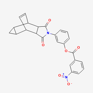 3-{3,5-DIOXO-4-AZATETRACYCLO[5.3.2.0(2),?.0?,(1)?]DODEC-11-EN-4-YL}PHENYL 3-NITROBENZOATE