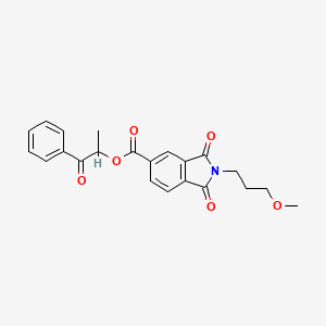 1-oxo-1-phenylpropan-2-yl 2-(3-methoxypropyl)-1,3-dioxo-2,3-dihydro-1H-isoindole-5-carboxylate