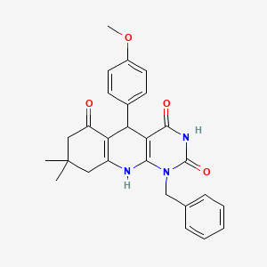 1-Benzyl-5-(4-methoxyphenyl)-8,8-dimethyl-5,7,9,10-tetrahydropyrimido[4,5-b]quinoline-2,4,6-trione