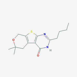 2-butyl-6,6-dimethyl-3,5,6,8-tetrahydro-4H-pyrano[4',3':4,5]thieno[2,3-d]pyrimidin-4-one