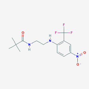 2,2-dimethyl-N-(2-{[4-nitro-2-(trifluoromethyl)phenyl]amino}ethyl)propanamide