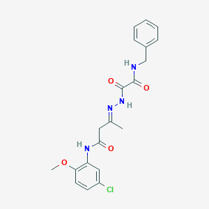 3-(Benzylaminooxalyl-hydrazono)-N-(5-chloro-2-methoxy-phenyl)-butyramide