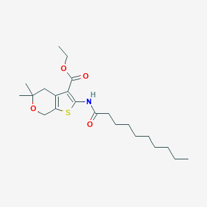 ethyl 2-(decanoylamino)-5,5-dimethyl-4,7-dihydro-5H-thieno[2,3-c]pyran-3-carboxylate