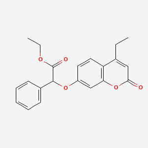 ethyl 2-[(4-ethyl-2-oxo-2H-chromen-7-yl)oxy]-2-phenylacetate