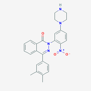 4-(3,4-dimethylphenyl)-2-[2-nitro-5-(piperazin-1-yl)phenyl]phthalazin-1(2H)-one