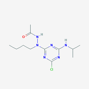molecular formula C12H21ClN6O B404498 Acetic acid N'-butyl-N'-(4-chloro-6-isopropylamino-[1,3,5]triazin-2-yl)-hydrazide 
