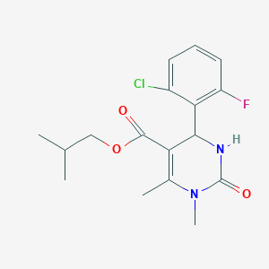 2-Methylpropyl 4-(2-chloro-6-fluorophenyl)-1,6-dimethyl-2-oxo-1,2,3,4-tetrahydropyrimidine-5-carboxylate