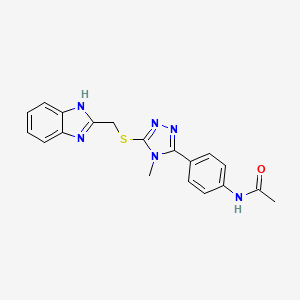 N-[4-[5-(1H-benzimidazol-2-ylmethylsulfanyl)-4-methyl-1,2,4-triazol-3-yl]phenyl]acetamide