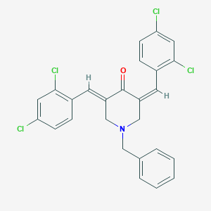 molecular formula C26H19Cl4NO B404502 1-Benzyl-3,5-di(2,4-dichlorobenzylidene)piperidin-4-one 