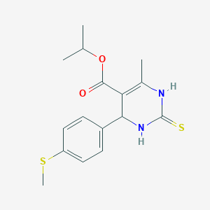 molecular formula C16H20N2O2S2 B4045021 isopropyl 6-methyl-4-[4-(methylthio)phenyl]-2-thioxo-1,2,3,4-tetrahydro-5-pyrimidinecarboxylate 