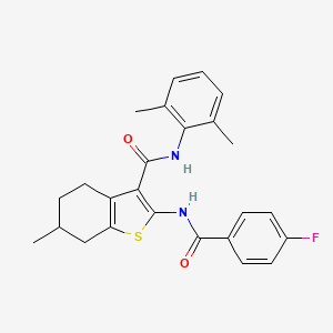 N-(2,6-dimethylphenyl)-2-[(4-fluorobenzoyl)amino]-6-methyl-4,5,6,7-tetrahydro-1-benzothiophene-3-carboxamide