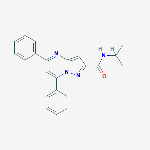 molecular formula C23H22N4O B404505 N-(butan-2-yl)-5,7-diphenylpyrazolo[1,5-a]pyrimidine-2-carboxamide 