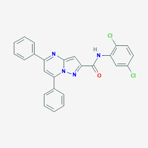 molecular formula C25H16Cl2N4O B404509 N-(2,5-dichlorophenyl)-5,7-diphenylpyrazolo[1,5-a]pyrimidine-2-carboxamide 