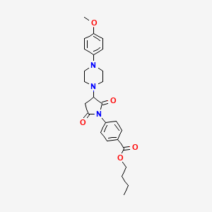 molecular formula C26H31N3O5 B4045092 Butyl 4-{3-[4-(4-methoxyphenyl)piperazin-1-yl]-2,5-dioxopyrrolidin-1-yl}benzoate 